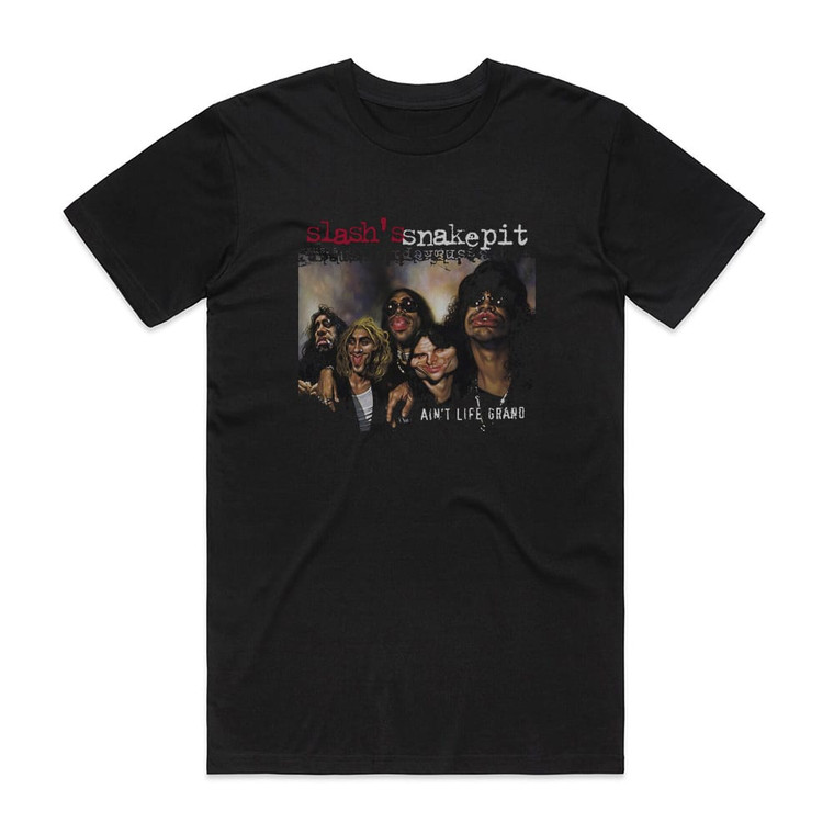 Slashs Snakepit Aint Life Grand Album Cover T-Shirt Black