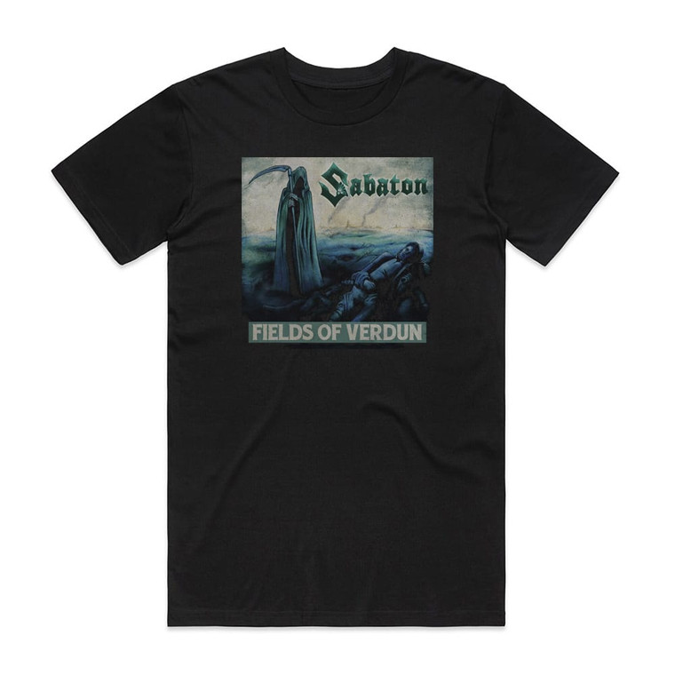 Sabaton Fields Of Verdun Album Cover T-Shirt Black