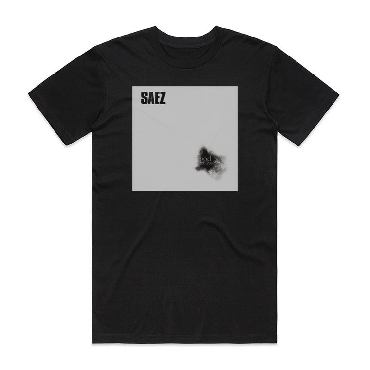 Saez God Blesse Album Cover T-Shirt Black
