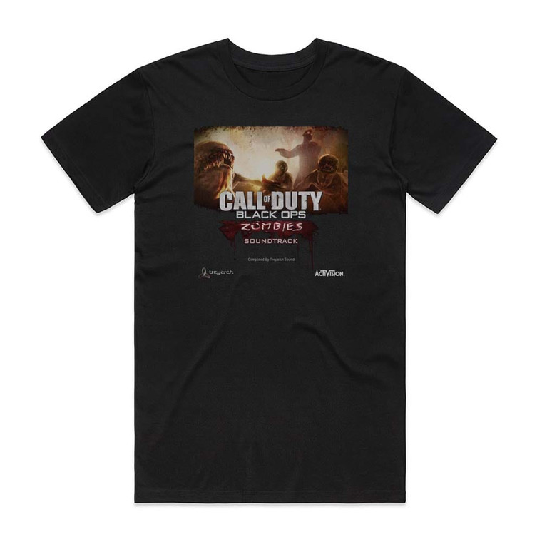 Treyarch Sound Call Of Duty Black Ops Zombies Album Cover T-Shirt Black