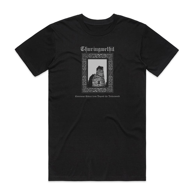 Thuringwethil Cavernous Echoes From Beyond The Netherworld Album Cover T-Shirt Black