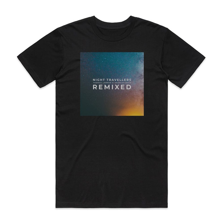Thomas Lemmer Night Travellers Remixed Album Cover T-Shirt Black