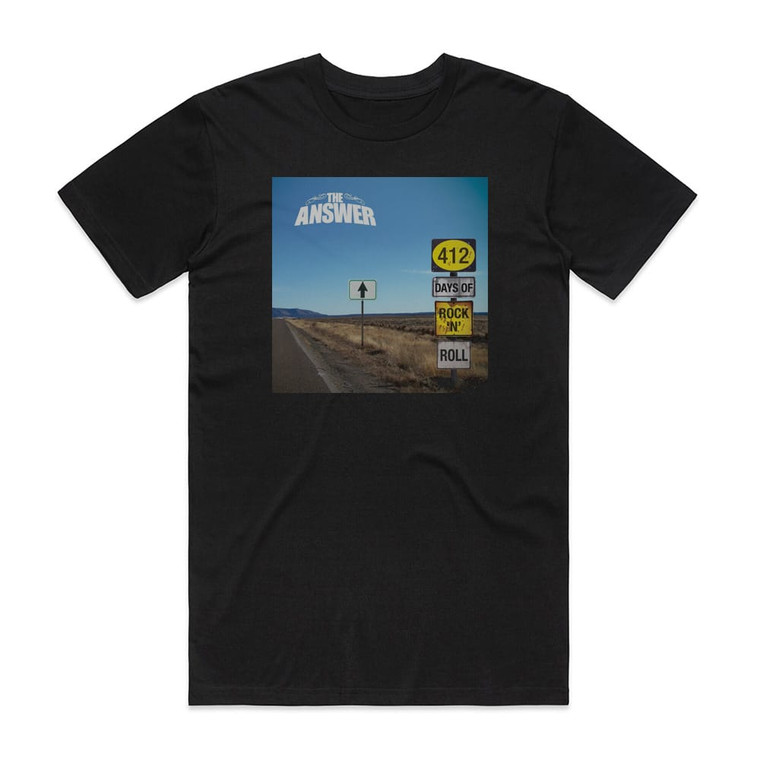 The Answer 412 Days Of Rock N Roll Album Cover T-Shirt Black