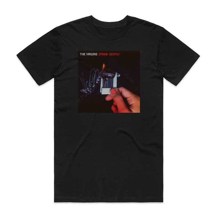 The Virgins Strike Gently Album Cover T-Shirt Black