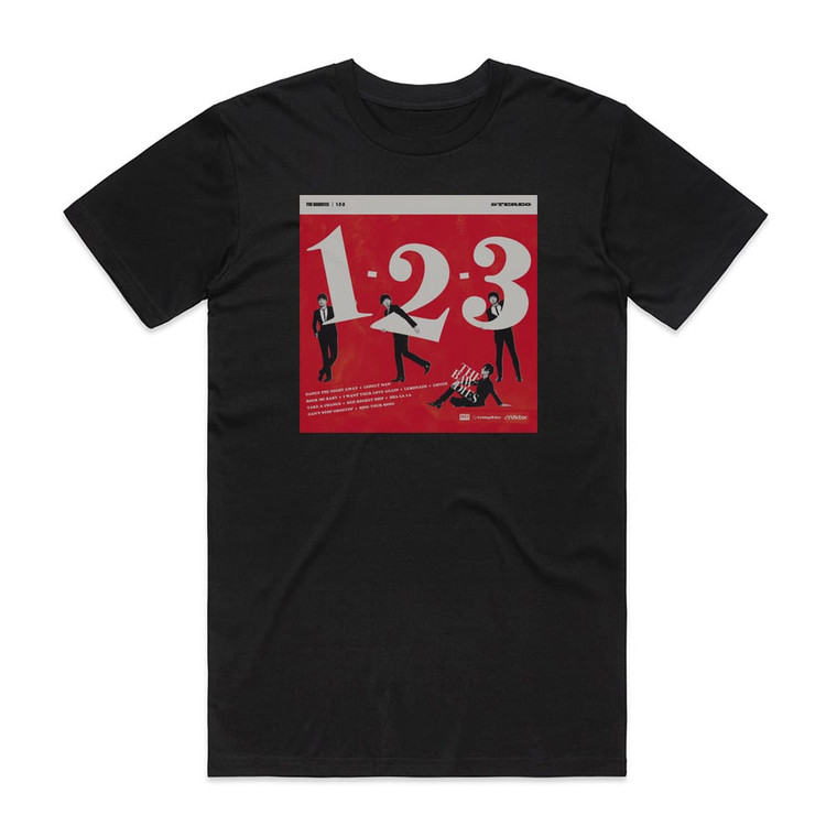 The BAWDIES 1 2 3 Album Cover T-Shirt Black