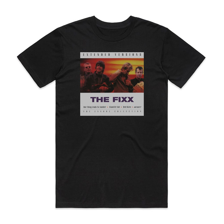 The Fixx Extended Versions The Encore Collection Album Cover T-Shirt Black