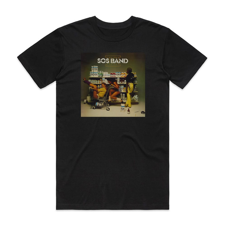 The SOS Band Sos Iii Album Cover T-Shirt Black