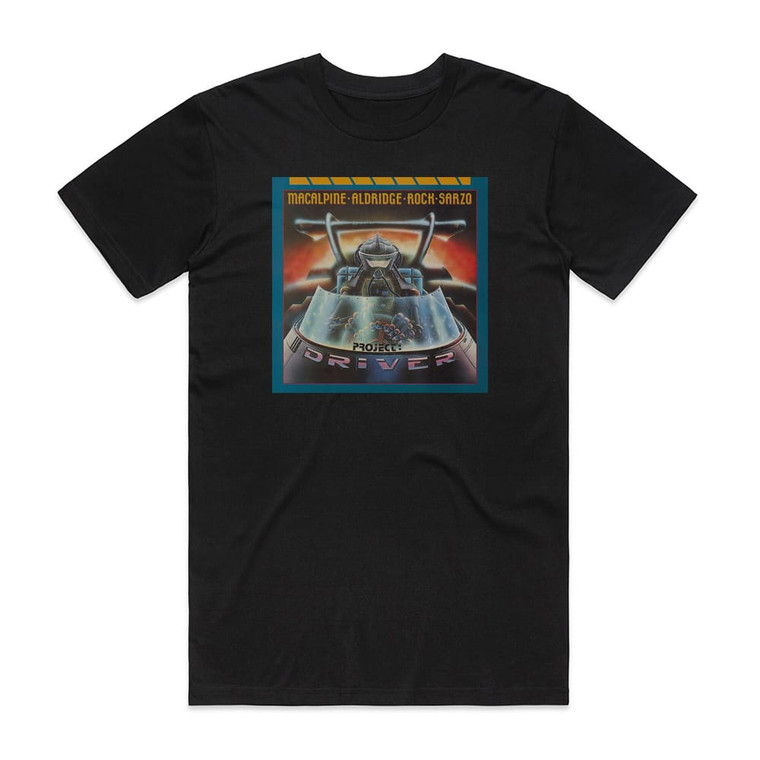 Tony MacAlpine Project Driver Album Cover T-Shirt Black