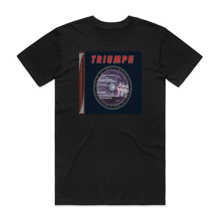 Triumph Rock Roll Machine 4 Album Cover T-Shirt Black