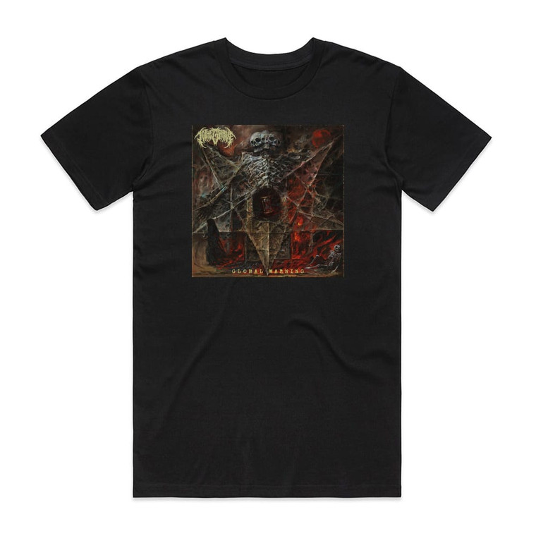 To the Grave Global Warning Album Cover T-Shirt Black