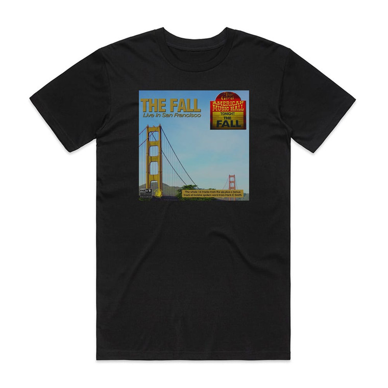 The Fall Live In San Francisco Album Cover T-Shirt Black