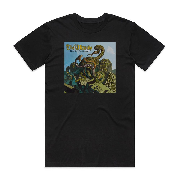 The Wizards Rise Of The Serpent Album Cover T-Shirt Black The Wizards Rise Of The Serpent Album Cover T-Shirt Black