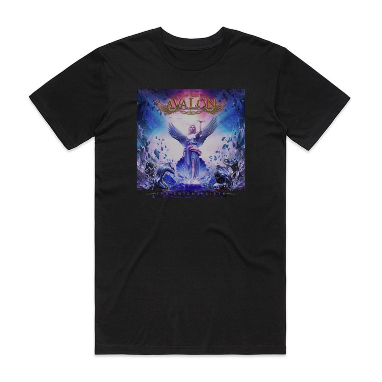 Timo Tolkkis Avalon The Enigma Birth Album Cover T-Shirt Black