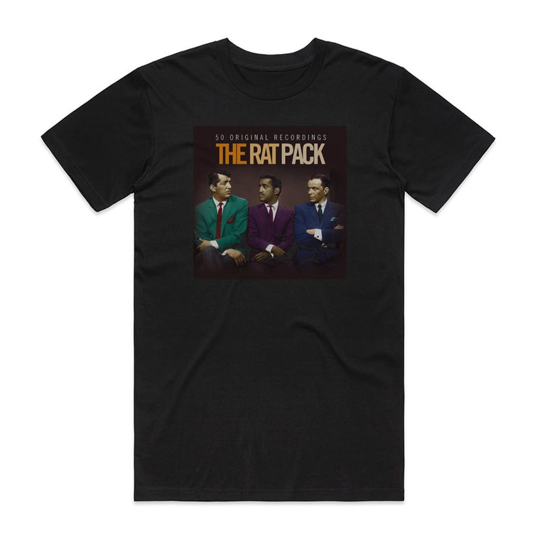 The Rat Pack 50 Original Recordings Album Cover T-Shirt Black