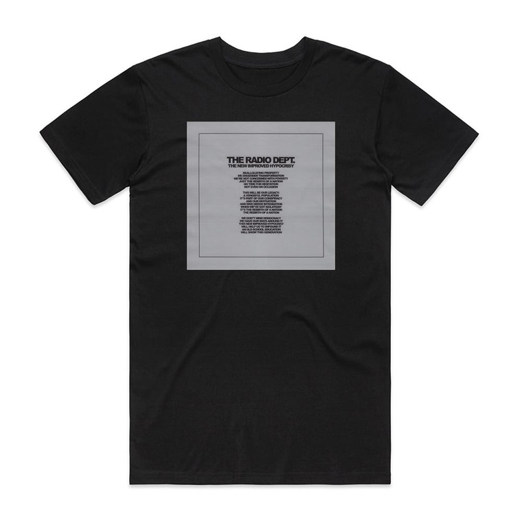 The Radio Dept The New Improved Hypocrisy Album Cover T-Shirt Black