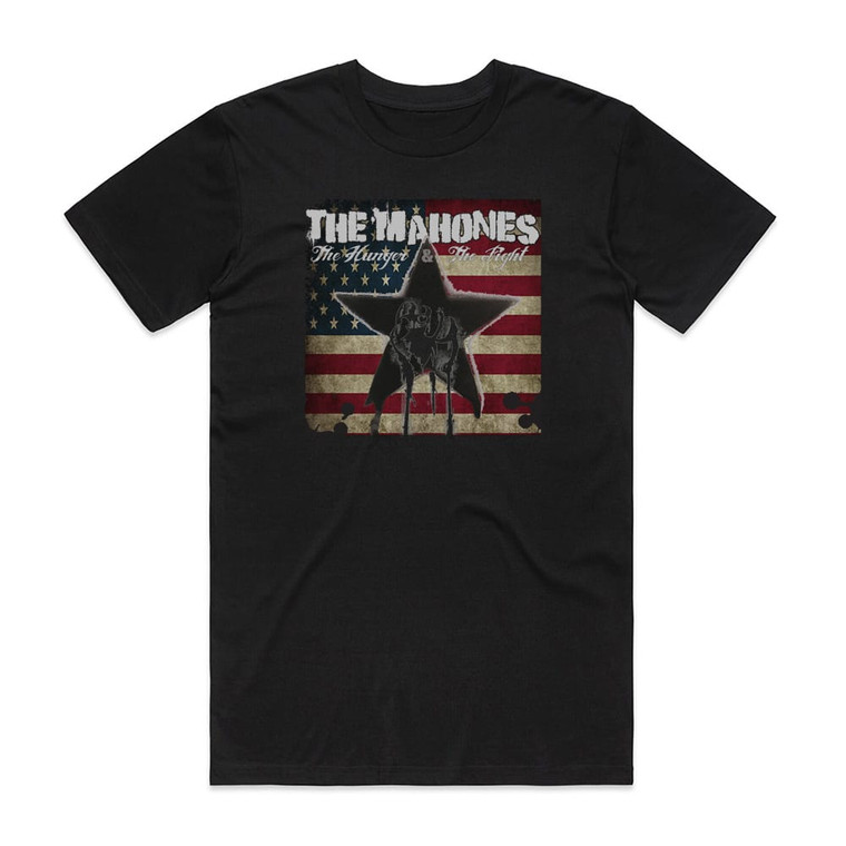 The Mahones The Hunger The Fight Part Two Album Cover T-Shirt Black