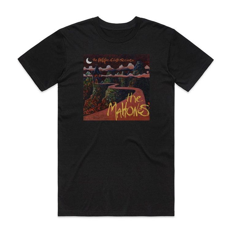 The Mahones The Hellfire Club Sessions Album Cover T-Shirt Black
