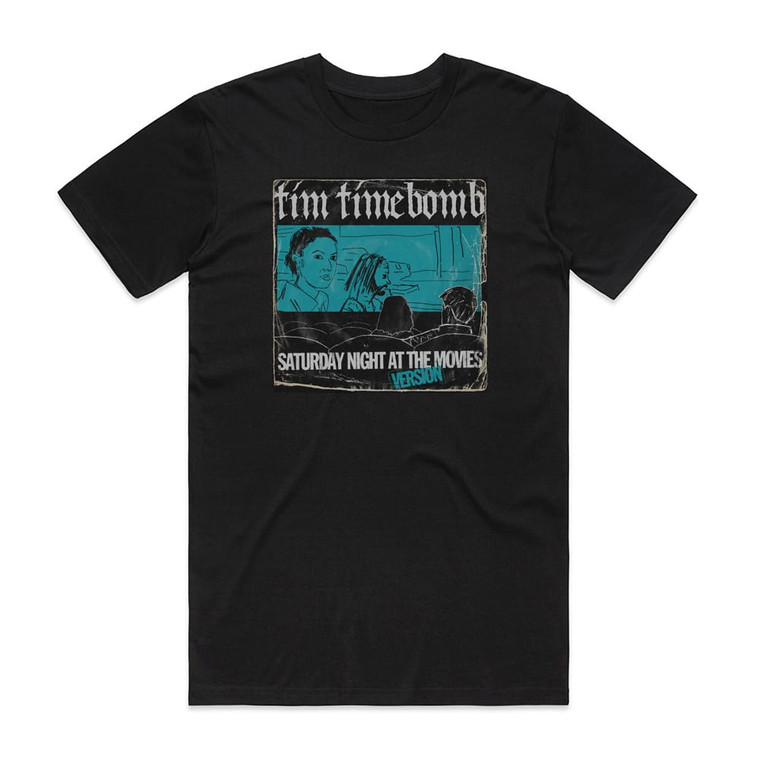Tim Timebomb Saturday Night At The Movies Album Cover T-Shirt Black