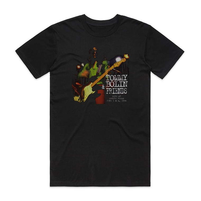 Tommy Bolin Live At Ebbets Field June 3 4 1974 Album Cover T-Shirt Black
