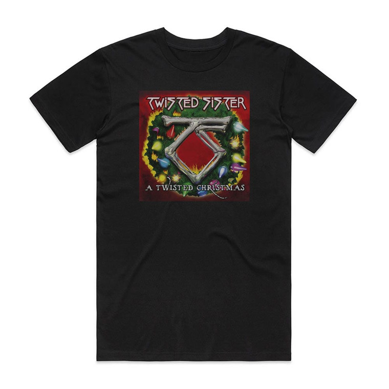 Twisted Sister A Twisted Christmas 2 Album Cover T-Shirt Black