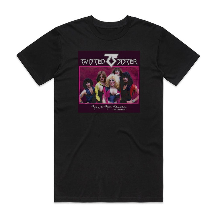 Twisted Sister Rock N Roll Saviors The Early Years Album Cover T-Shirt Black