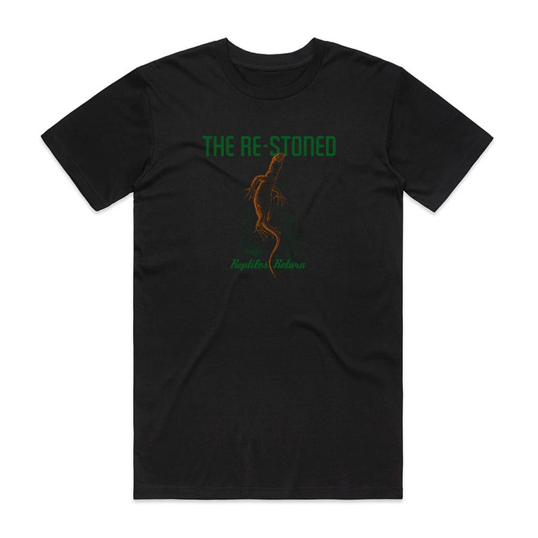 The Re-Stoned Reptiles Return Album Cover T-Shirt Black
