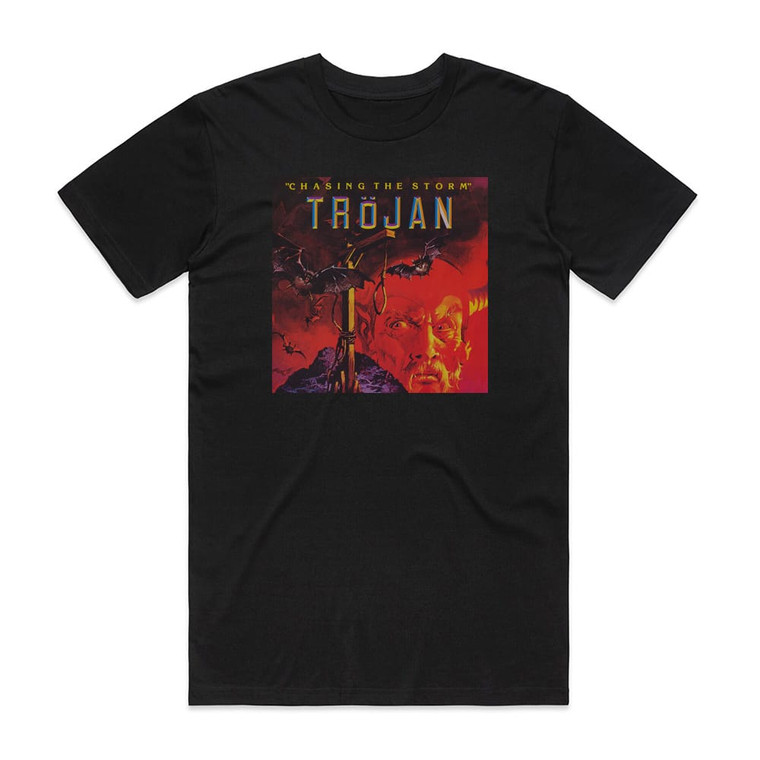 Trojan Chasing The Storm Album Cover T-Shirt Black