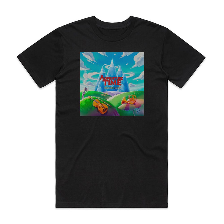 The Marcus Hedges Trend Orchestra Adventure Time Orchestrated Album Cover T-Shirt Black