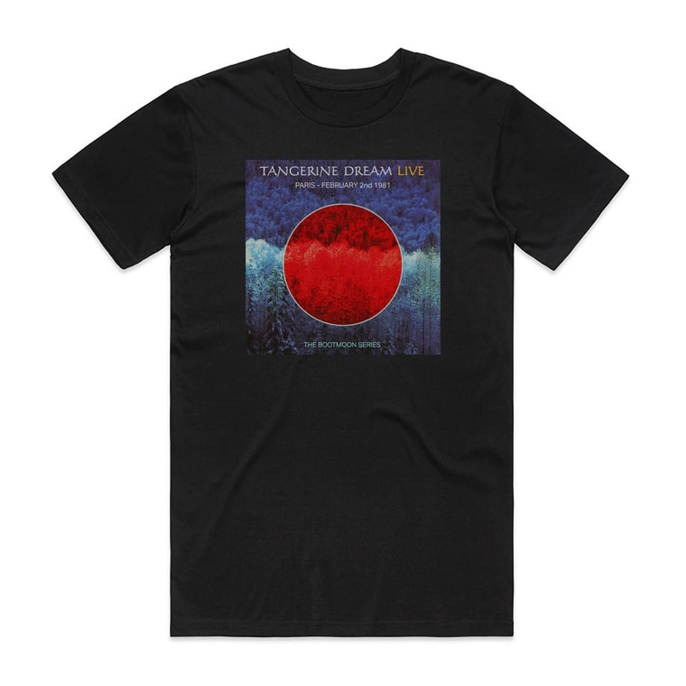 Tangerine Dream The Bootmoon Series Paris February 2Nd 1981 6 Album Cover T-Shirt Black