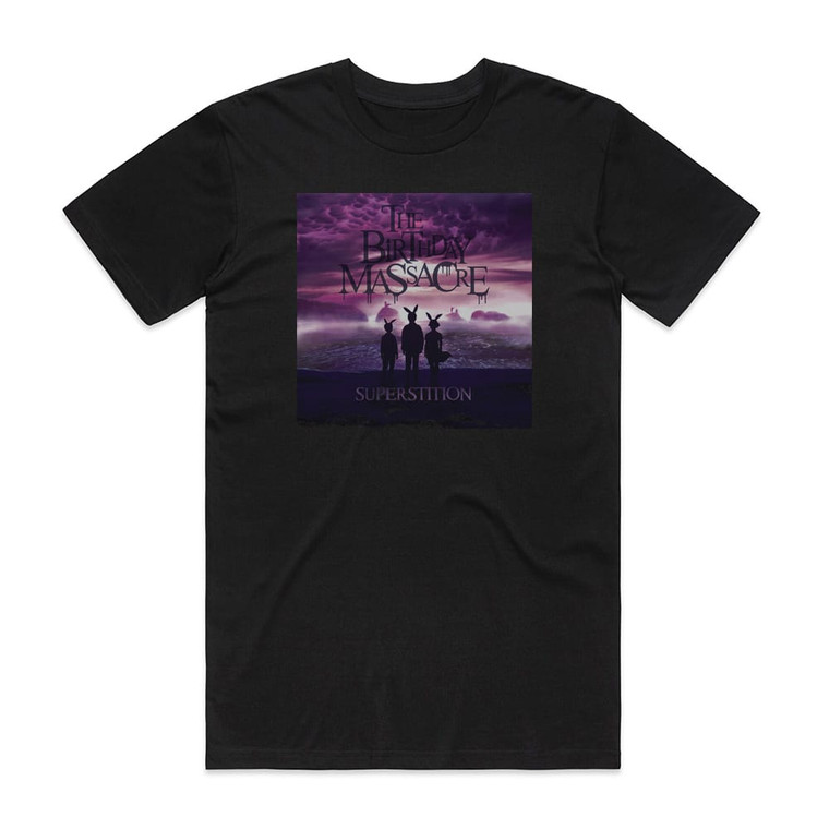 The Birthday Massacre Superstition Album Cover T-Shirt Black