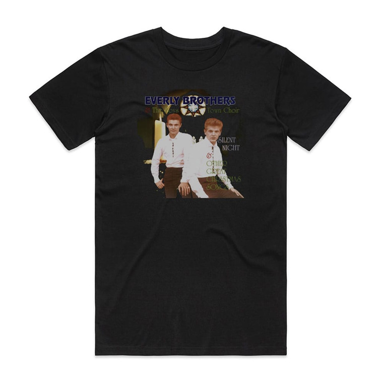 The Everly Brothers Christmas With The Everly Brothers The Boys Town Choir Album Cover T-Shirt Black