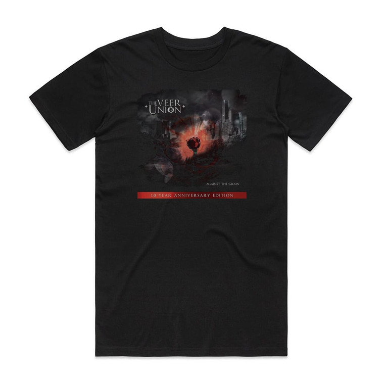 The Veer Union Against The Grain Album Cover T-Shirt Black
