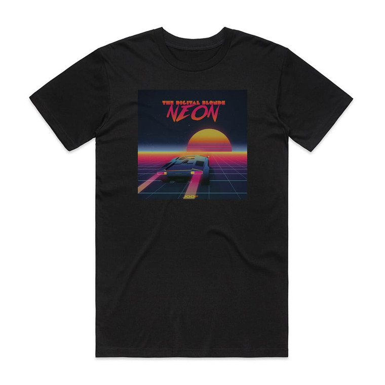 The Digital Blonde Neon Album Cover T-Shirt Black