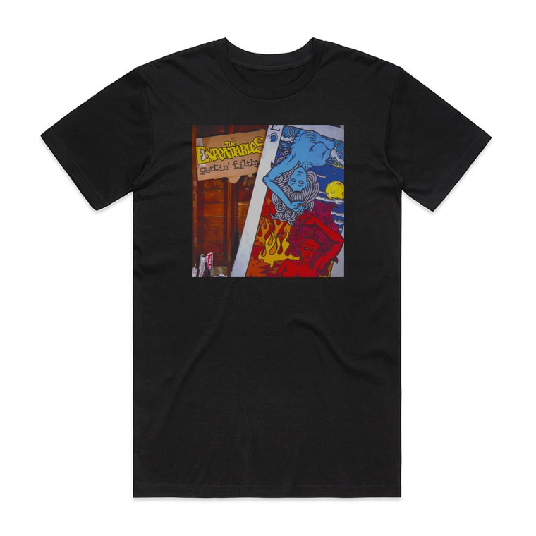 The Expendables Gettin Filthy Album Cover T-Shirt Black