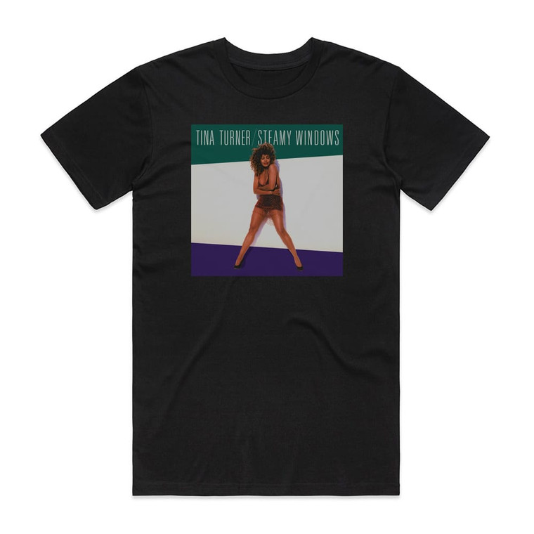 Tina Turner Steamy Windows Album Cover T-Shirt Black