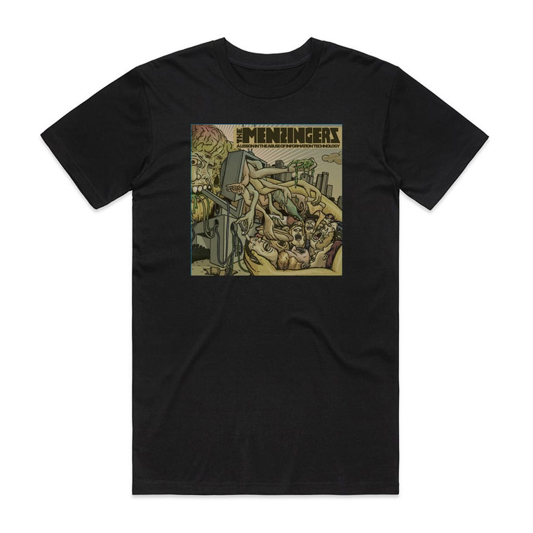 The Menzingers A Lesson In The Abuse Of Information Technology Album Cover T-Shirt Black