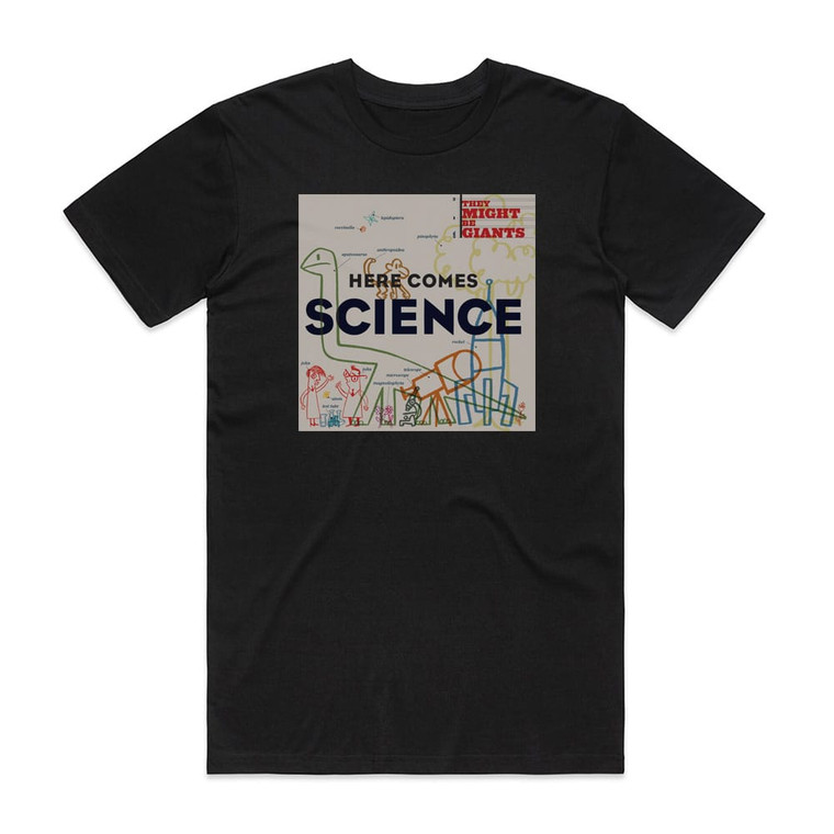 They Might Be Giants Here Comes Science Album Cover T-Shirt Black