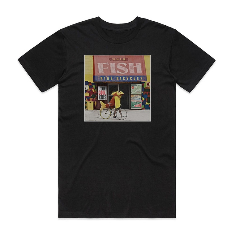 The Cool Kids When Fish Ride Bicycles Album Cover T-Shirt Black