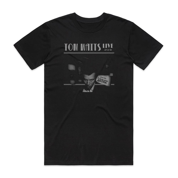 Tom Waits Live Album Cover T-Shirt Black