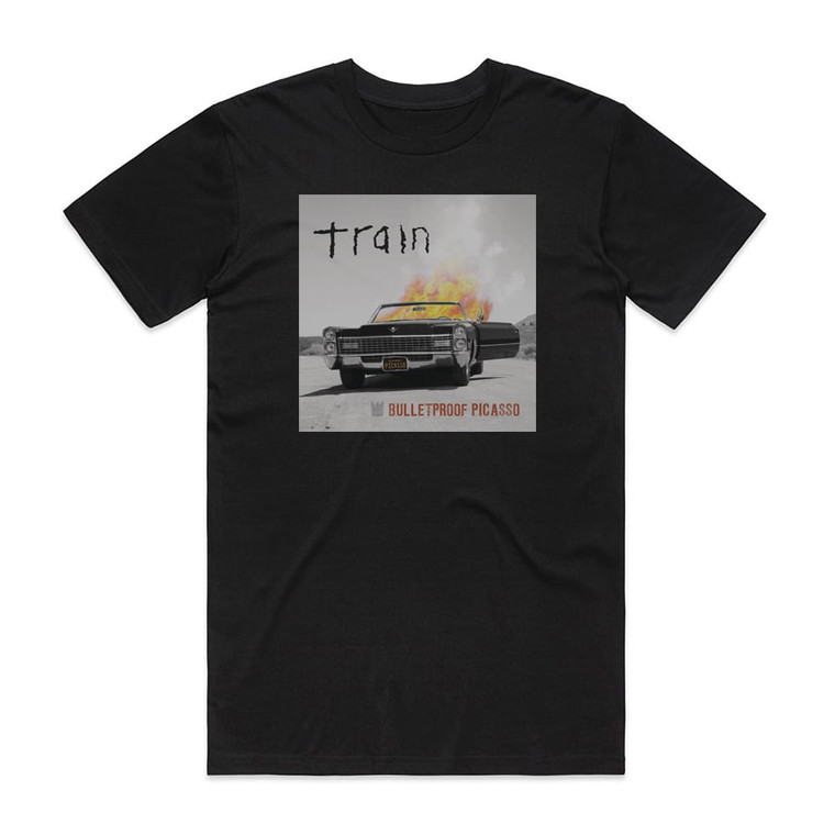Train Bulletproof Picasso Album Cover T-Shirt Black
