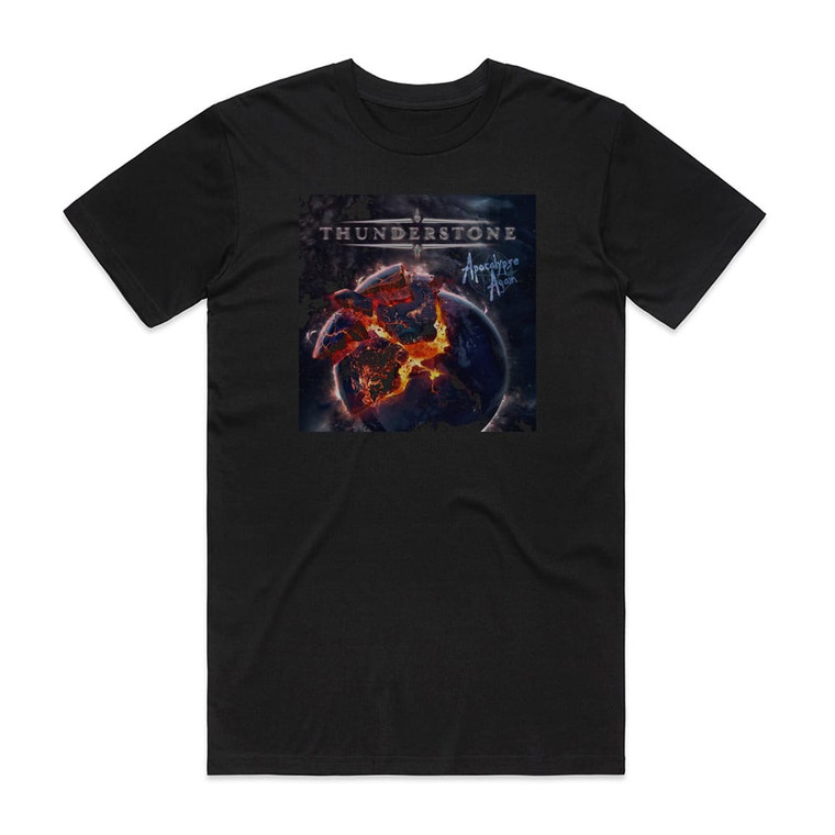 Thunderstone Apocalypse Again Album Cover T-Shirt Black