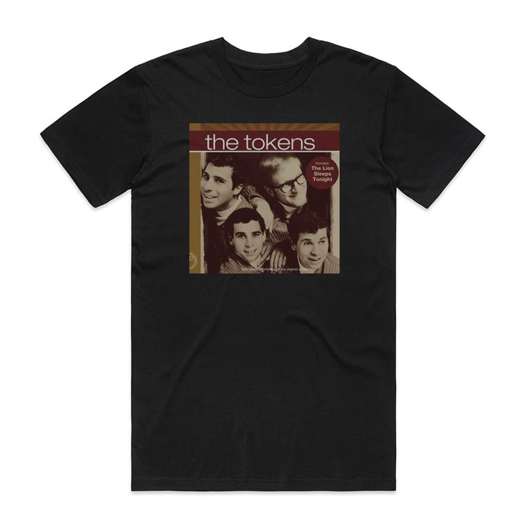 The Tokens The Lion Sleeps Tonight Album Cover T-Shirt Black