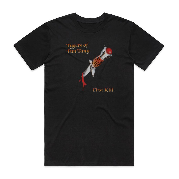 Tygers of Pan Tang First Kill Album Cover T-Shirt Black