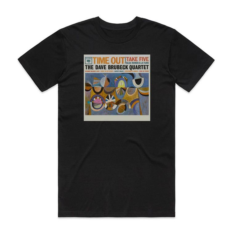The Dave Brubeck Quartet Time Out 5 Album Cover T-Shirt Black