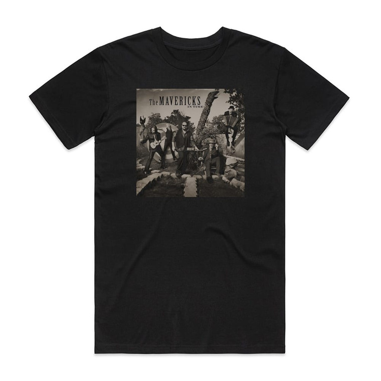 The Mavericks In Time Album Cover T-Shirt Black The Mavericks In Time Album Cover T-Shirt Black