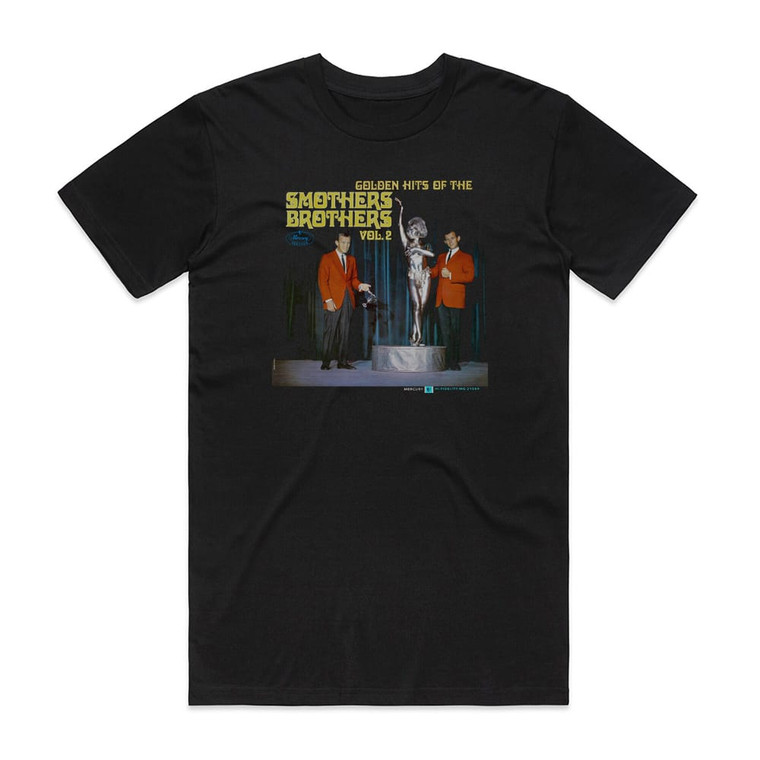 The Smothers Brothers Golden Hits Of The Smothers Brothers Vol 2 Album Cover T-Shirt Black