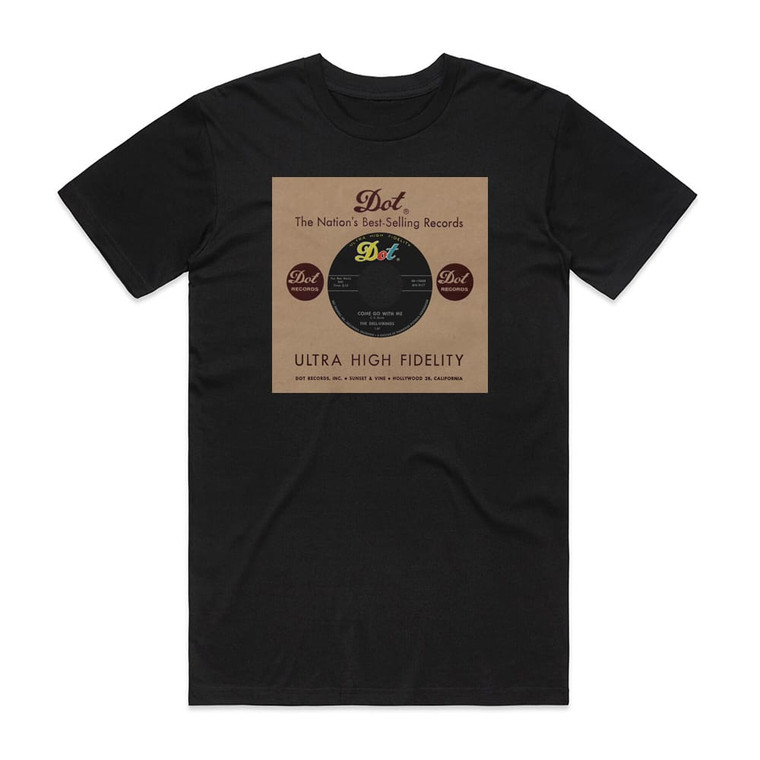 The Del-Vikings Come Go With Me Whispering Bells Album Cover T-Shirt Black