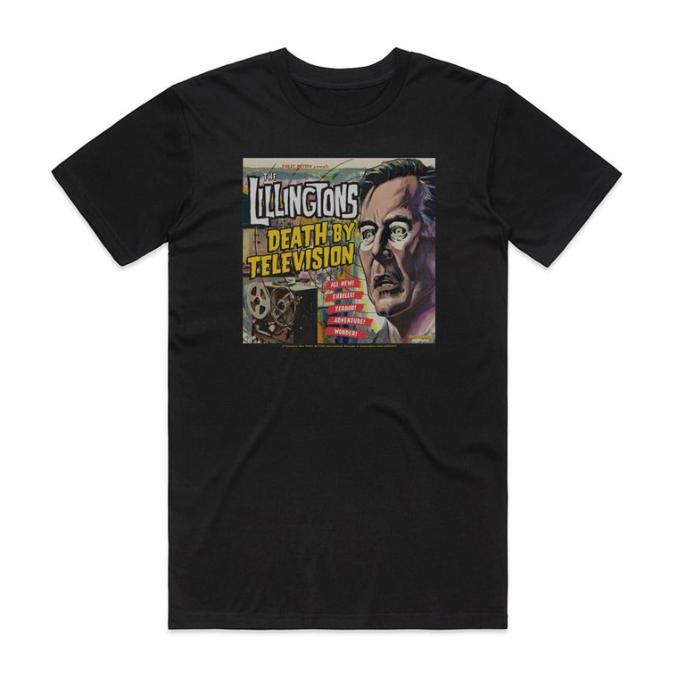 The Lillingtons Death By Television Album Cover T-Shirt Black