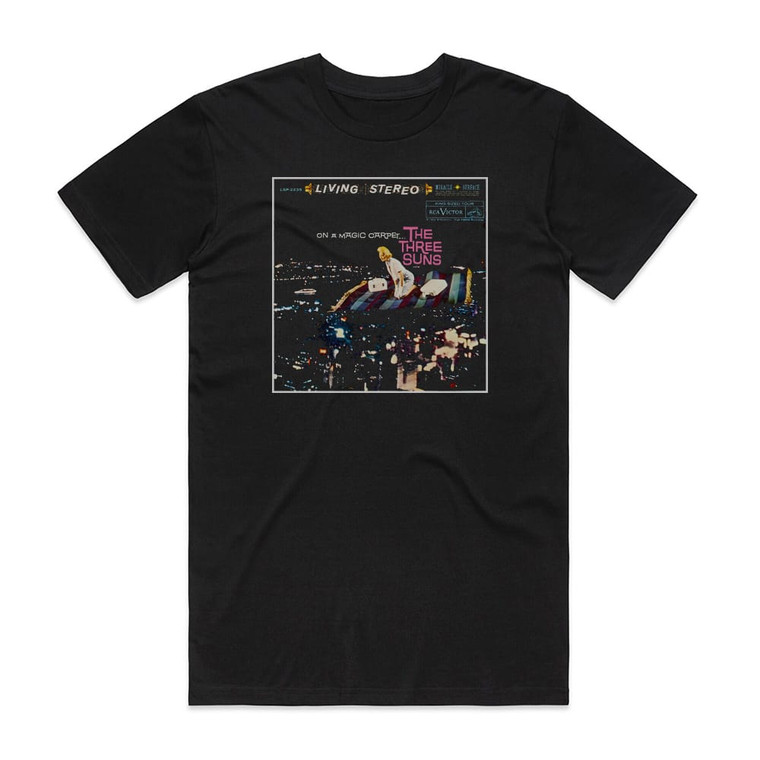 The Three Suns On A Magic Carpet Album Cover T-Shirt Black