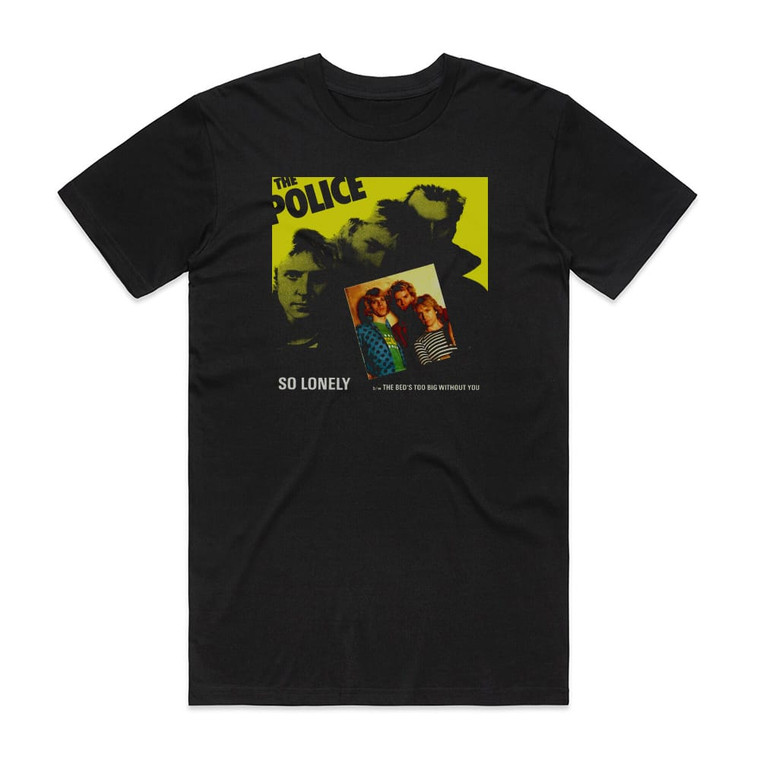 The Police So Lonely Album Cover T-Shirt Black